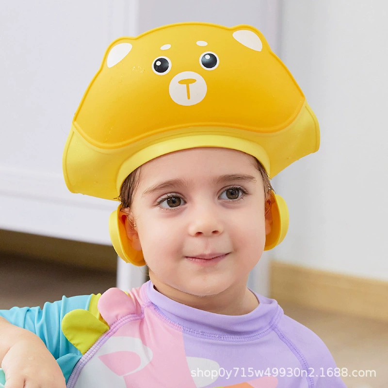 Радужный медведь детская шапочка для душа Солнечный цветок детский шампунь шапочка для душа мягкая резиновая регулируемая шапочка для душа для детей