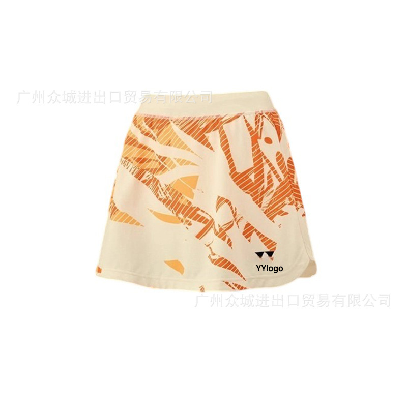 YY夏羽毛球服速乾男性半袖女性服小飛袖国羽大試合服半ズボンスカート通気印字|undefined