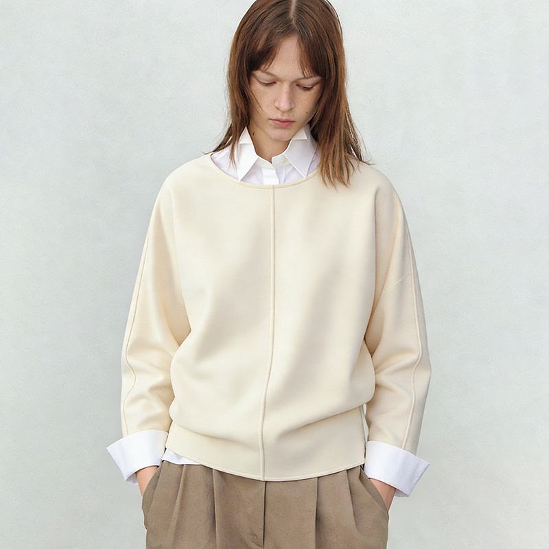 【Clearance Sale】Premium Wool Top Thick Round Neck Long Sleeve T-Shirt for Women Spring and Autumn Simple Layered Sweatshirt 【Clearance Sale】Premium Wool Top Thick Round Neck Long Sleeve T-Shirt for Women Spring and Autumn Simple Layered Sweatshirt