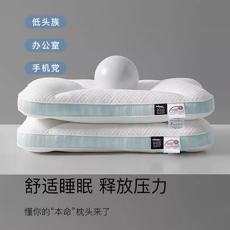 枕头枕芯家用单个女成人护颈椎助深度睡眠觉专用一对记忆枕整头男|undefined