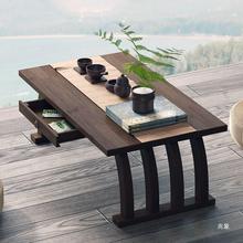 新款中式飘窗小茶几榻榻米简约窗台阳台楠竹茶桌矮桌地毯小型桌子