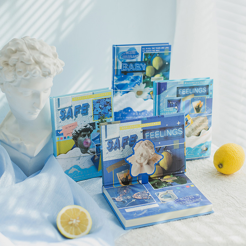 Stationery Blues Serenade Simplicity originality Hand account European style fresh B6 notebook customized wholesale