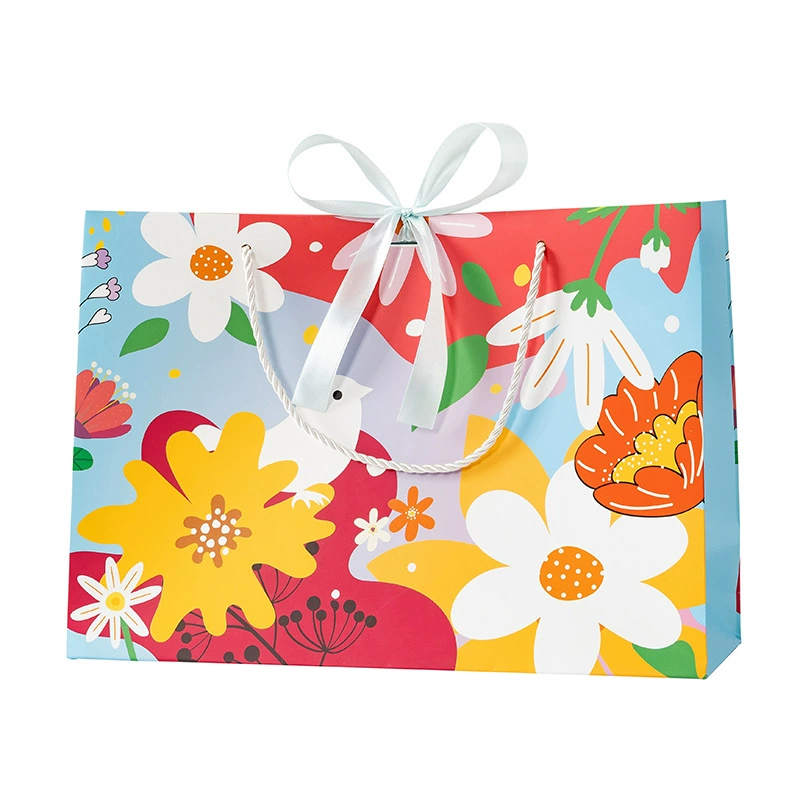 Rs цветы и птицы национальный прилив ветер подарочная сумка свежая сумка с подарочной сумкой с лентой конфеты сумка подарочная сумка
