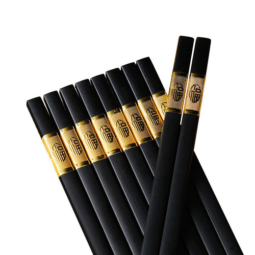 10 pairs of alloy chopsticks, high temperature resistant, non-slip, non-mouldy, hotel household sterilizable chopsticks approved by the manufacturer
