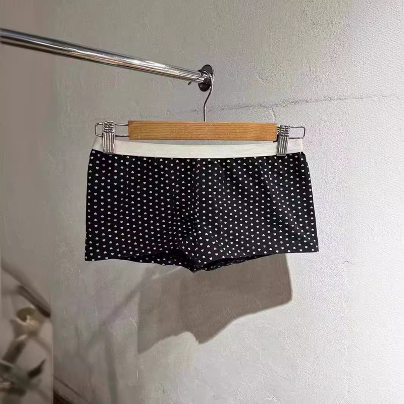 BM style American style black love elastic waist shorts women's boxer pants bm hot girls sports pants casual home pants fashion