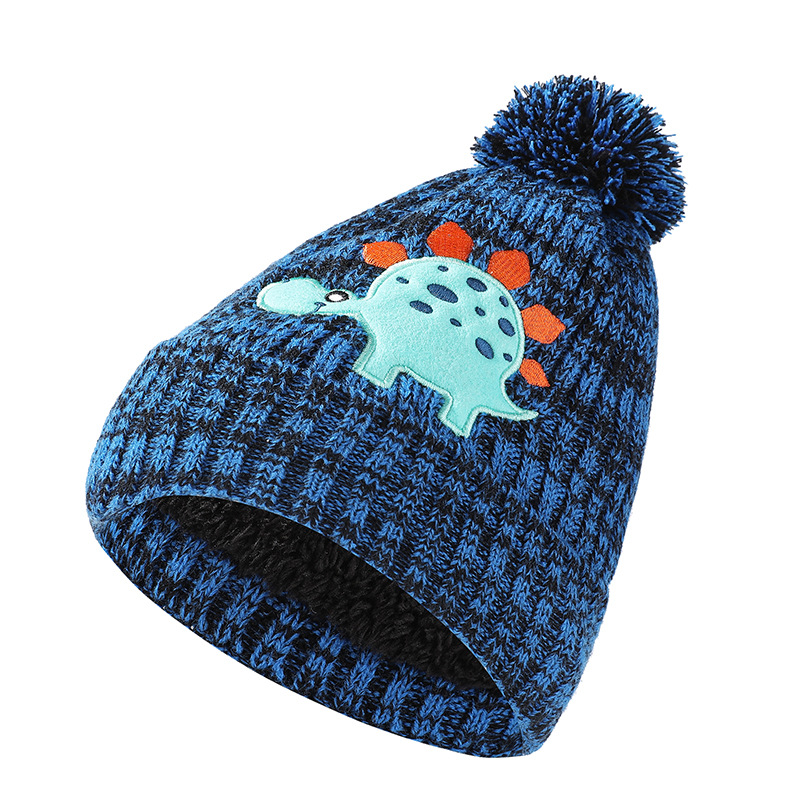 Nuovo cappello caldo lavorato a maglia per bambini transfrontalieri, guanti sciarpa, set da tre pezzi con fiocco di neve, set di cappelli con motivo a macchina dei cartoni animati, inverno_voghion.com