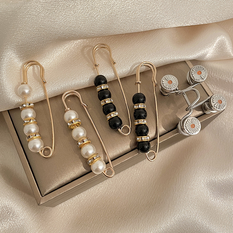 Apretar la cintura artefacto pantalones anti-exposición pin fijo tamaño de la cintura grande hebilla ajustable Ropa Accesorios botón