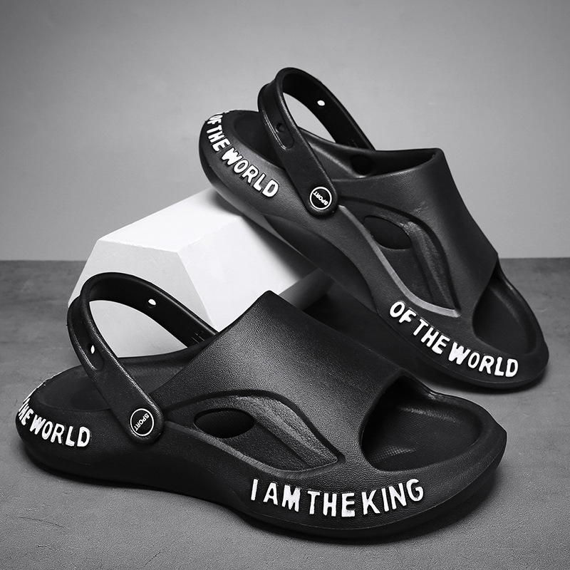 Men's Slippers Top Quality Summer New Outdoor Thick Sole Odor-Resistant Non-Slip Wear-Resistant Two-Way Wear Kanye Sandals_voghion.com