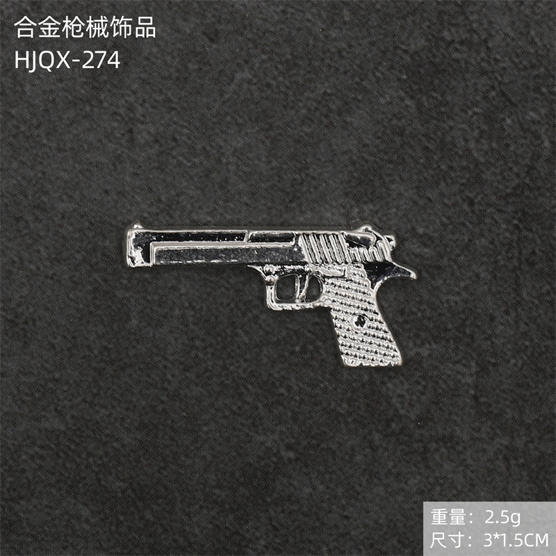 Transfronterizo exclusivo tridimensional retro manicura pistola joyería punk estilo diamante incrustado arma modelo decoración de uñas
