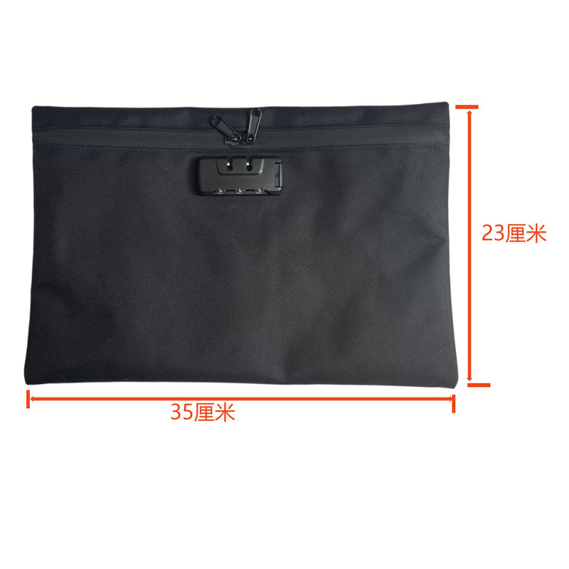 Password Lock Bag A4 File Bag Office Oxford Cloth Thickeneded Storage Zipper Bag A4 File Special Password Bag Waterproof