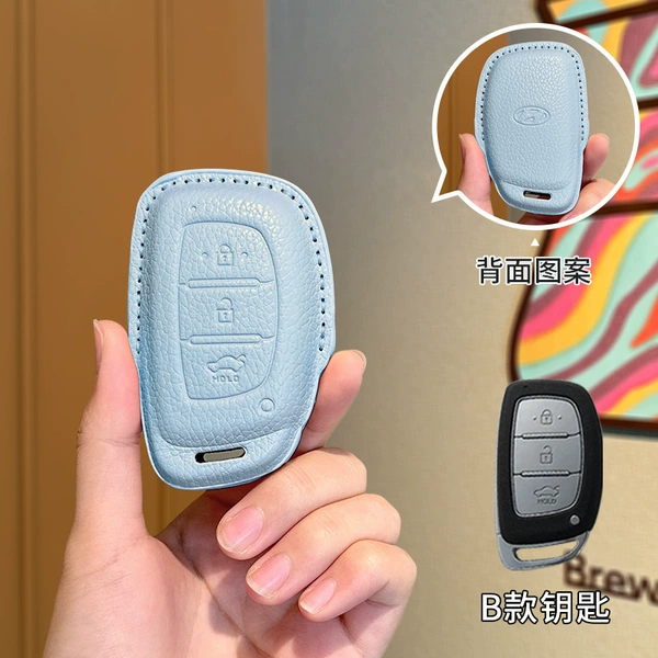 Modern B style [linen blue] single key cover