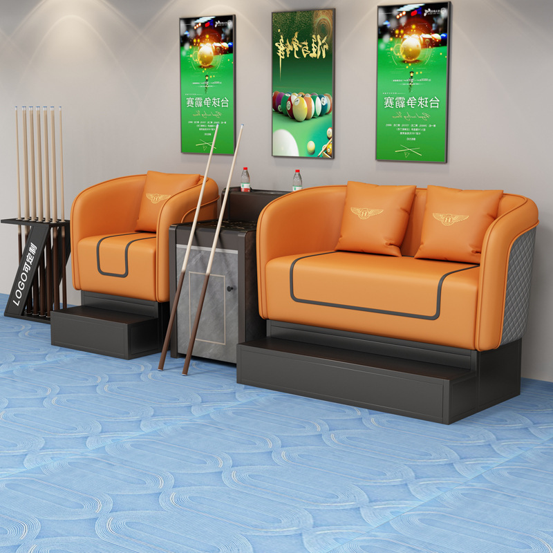 Sala de billar de alta calidad, sofá de observación de pelota, sala de billar, sofá de mesa, silla de mesa, sala de billar de autoservicio, sofá de mesa de té