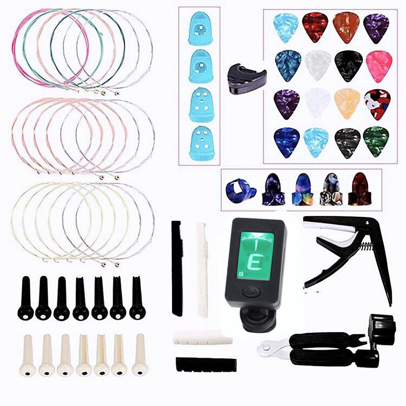 Guitar Accessories Set Amazon Best Selling Capo Pick String Three-In-One String Changing Tool Set