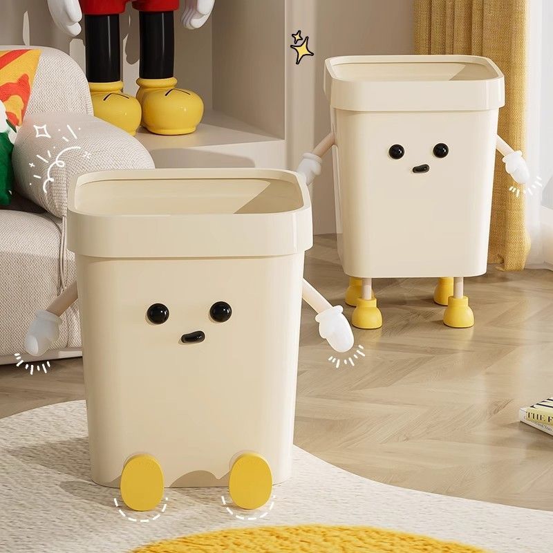 見栄えの良いかわいい漫画イン大容量ゴミ箱家庭用子供用クリエイティブシンプルトイレ寝室DIY紙バスケット|undefined