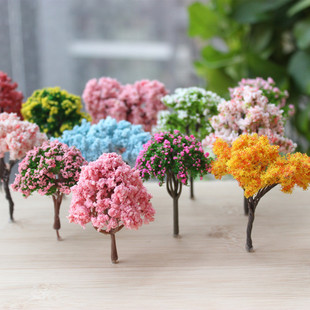 Creative zakka micro-landscape fleshy ornaments simulation tree simulation rubber pole tree landscape ornaments undead flowers