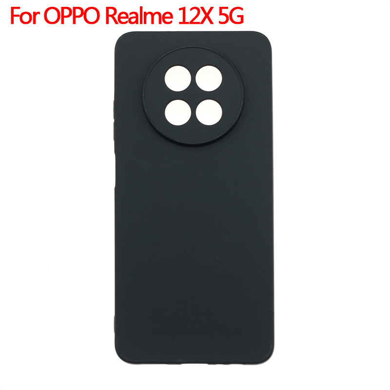 适用于OPPO真我Realme 12X 5G保护套手机壳磨砂布丁素材TPU