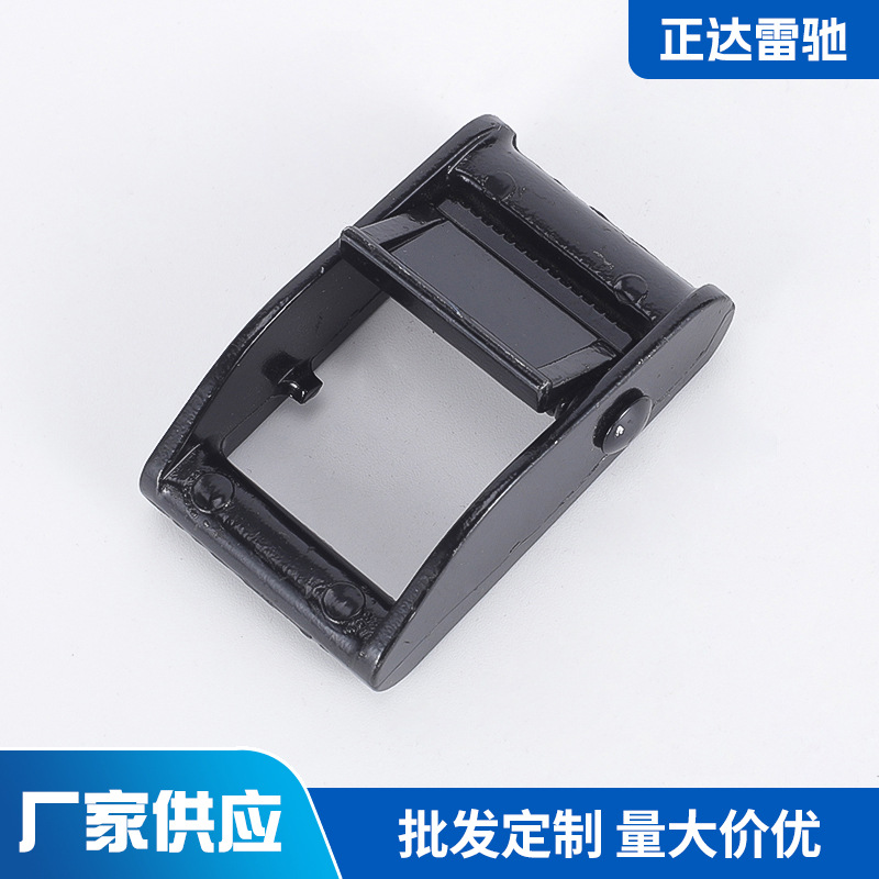 供应紧绳捆绑扣织带扣 电泳黑捆绑带压扣 多齿扣锌合金拉紧器