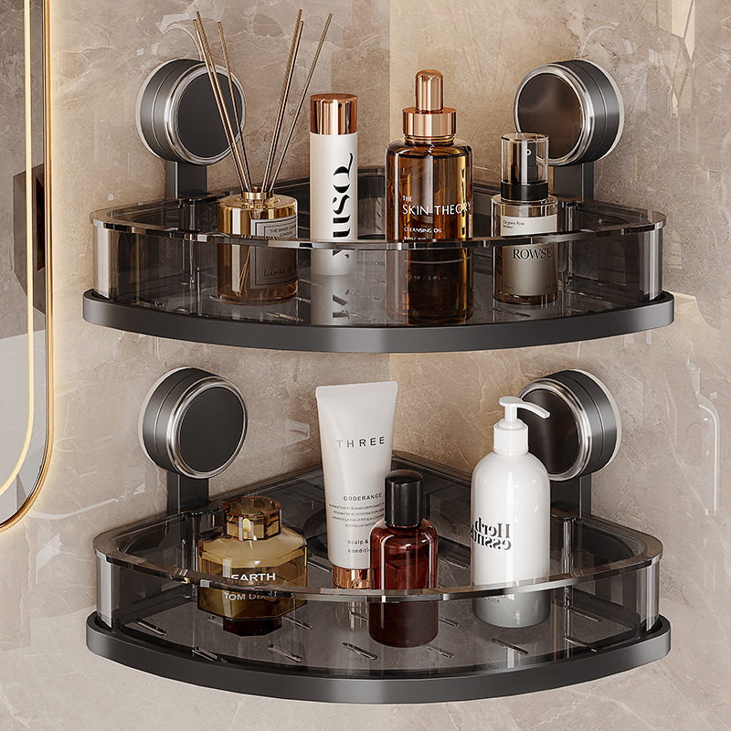 Toilet Suction Cup Storage Rack Toilet Toilet Hole-free Wall-mounted Tripod Bathroom Washstand Storage Shelf