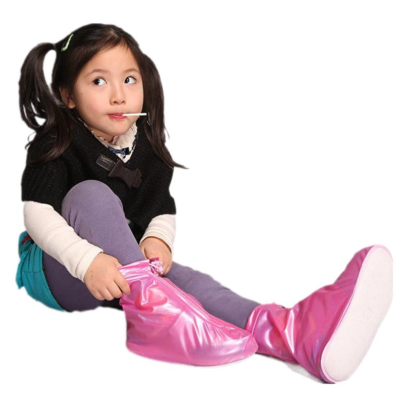 Однотонный детский нескользящий Износостойкий чехол для обуви, непромокаемый чехол для обуви, ходячий артефакт, удобный водонепроницаемый пылезащитный чехол для ботинка на молнии