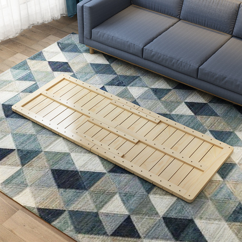 IYR7 Solid Wood Sofa Bed Frame with 1.2-meter Waist Support Folding Child Bed Board, Converts to a Single 1.5-meter Wooden Mattress