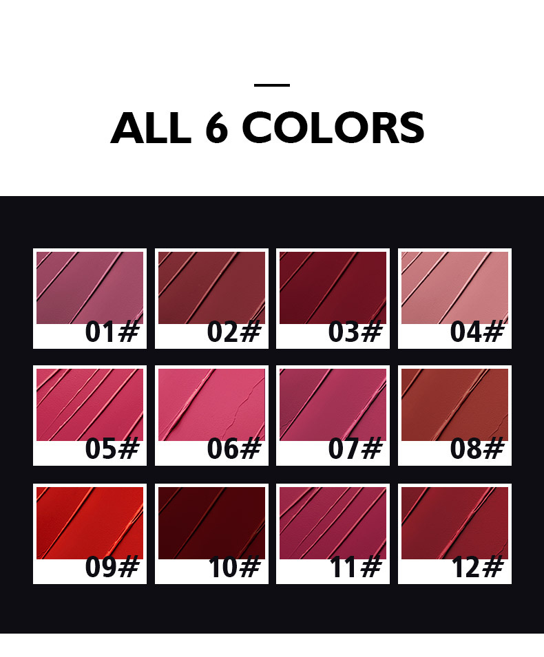 Langmanni 12-color matte Lip Gloss set, matte lip gloss Amazon Lipstick set Item Picture