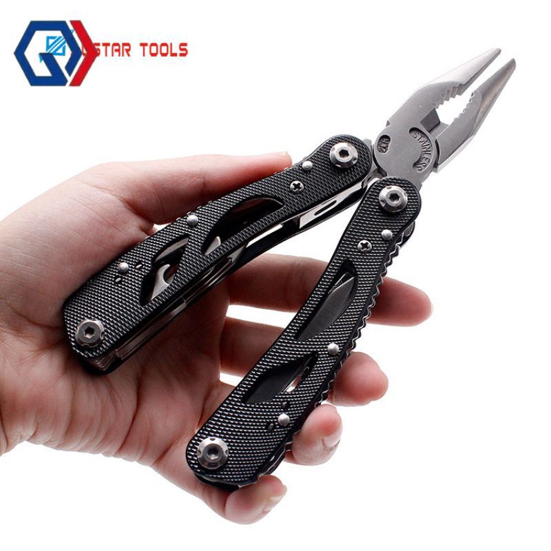 庆迪现货供应多功能工具钳 户外礼品组合套装应急折叠刀钳不锈钢