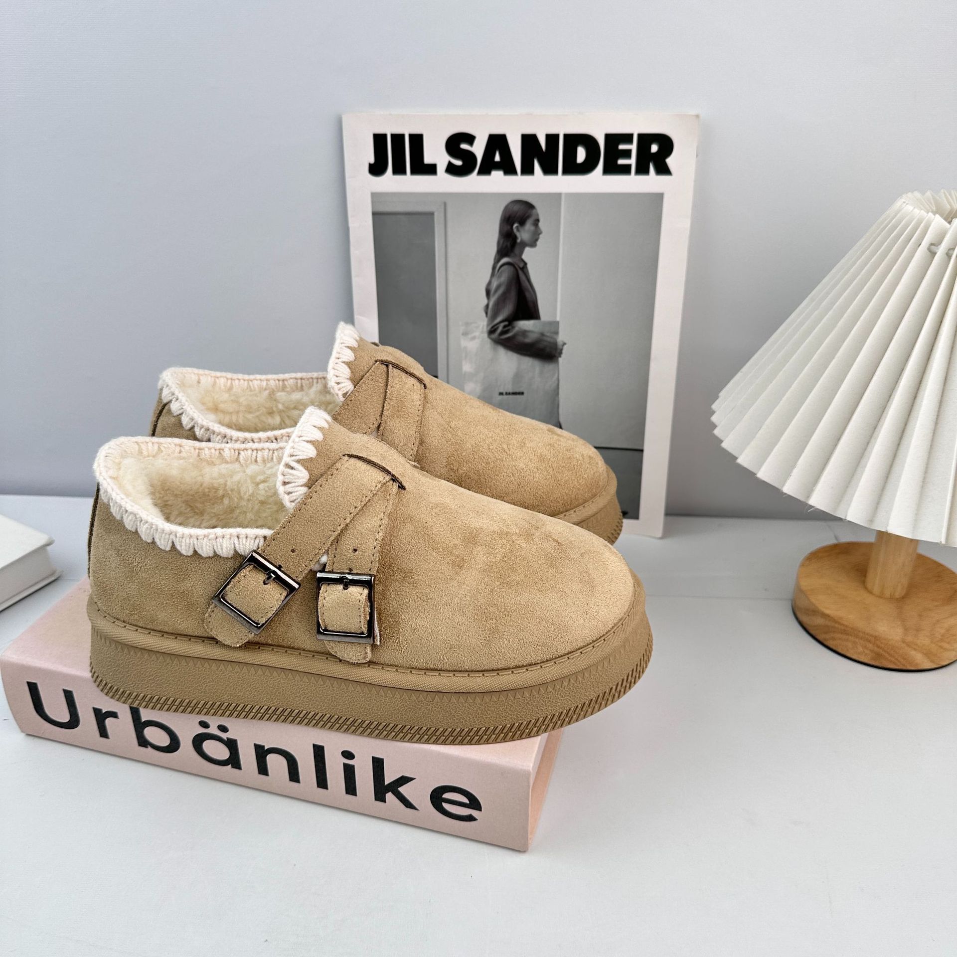 2025 invierno Bean Lefour calentamiento botas de nieve zapatos de algodón de altura baja botas de invierno