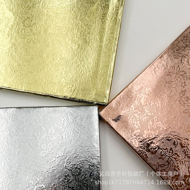 Spot al por mayor 12mm de espesor oro horneado embalaje pastel esterilla de panal base de pastel de aluminio corrugado base de pastel