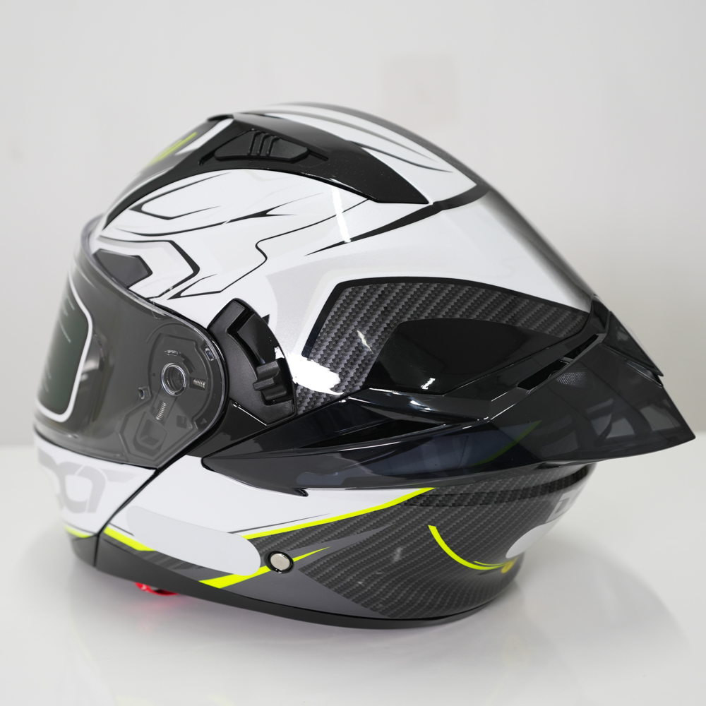 Flip-Up Motorcycle Helmet with Double Visor