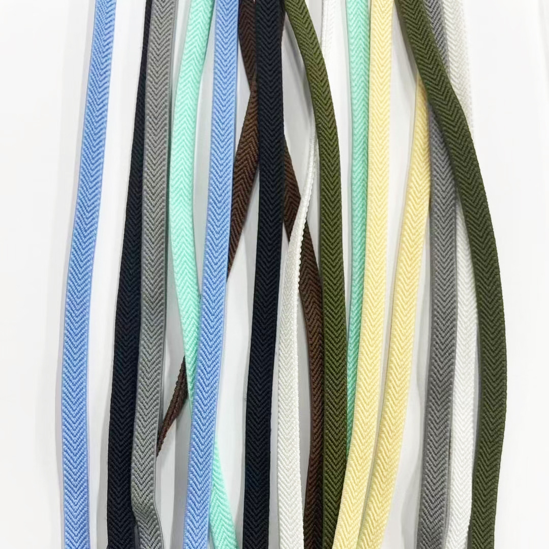 210 color 9mm poliéster de color de alta elasticidad una sola persona estampado correa elástica perezosa zapatos infantiles elásticos cordones