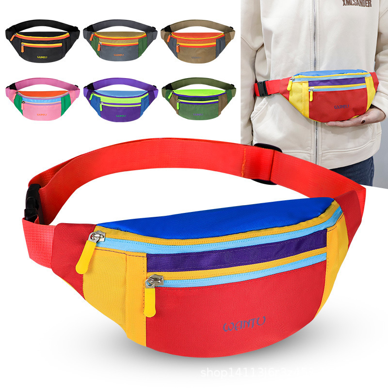 Women's Waist Bag Autumn New Fashion Color-Blocking Versatile Chest Bag Large Capacity Lightweight Casual Crossbody Bag Phone Bag Wholesale Women's Waist Bag Autumn New Fashion Color-Blocking Versatile Chest Bag Large Capacity Lightweight Casual Crossbody Bag Phone Bag Wholesale