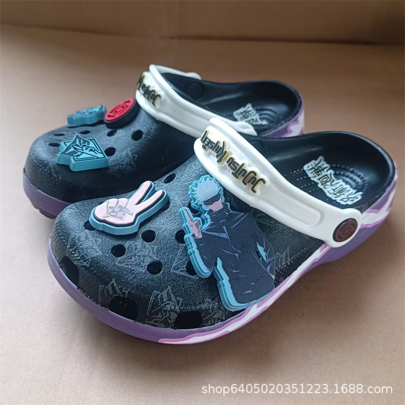 Nuevos zapatos Dongdongdiy accesorios Naruto Zhibo Sasuke zapatos de playa para hombres y mujeres fabricantes de comercio exterior transfronterizo al por mayor