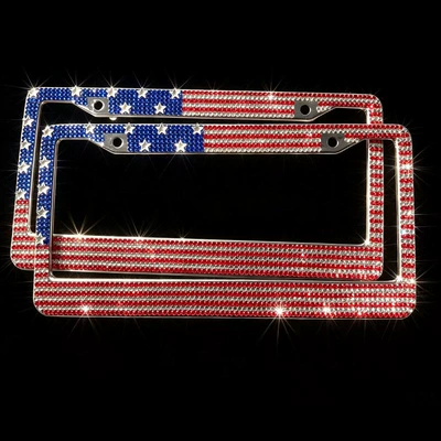 Cross-Border Amazon Diamond-Encrusted American License License plate holder/license plate holder