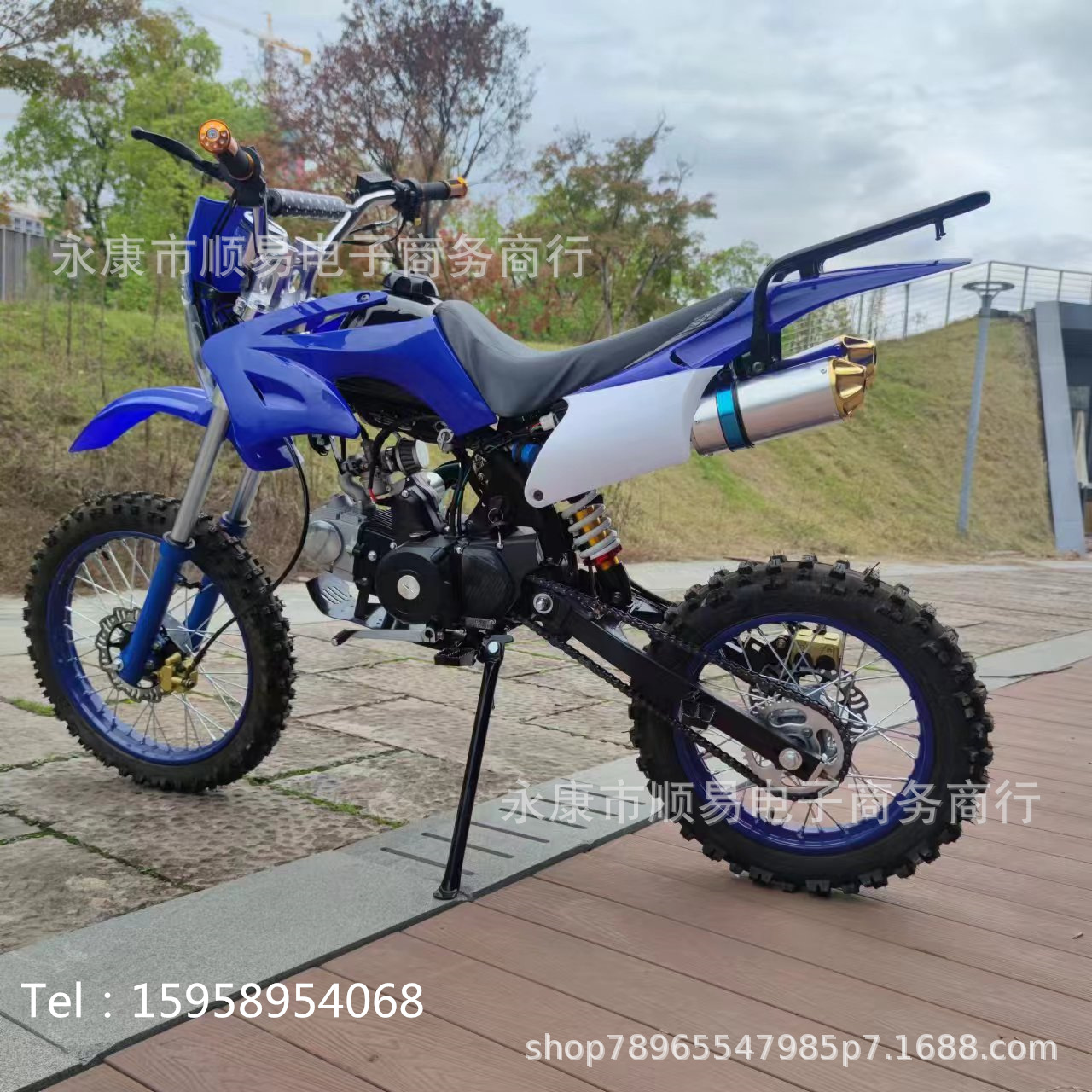 Free Shipping New 125Cc Two-Wheel Off-Road Motorcycle Adult Mountain Bike Tricycle Venue Car Zhonggaosai