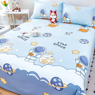 [Skin-Friendly and Delicate] Children's Cartoon Pure Cotton Bed Bed Sheets Single Piece 1.2 Single Bed 1.68m m Dormitory Cotton Quilt