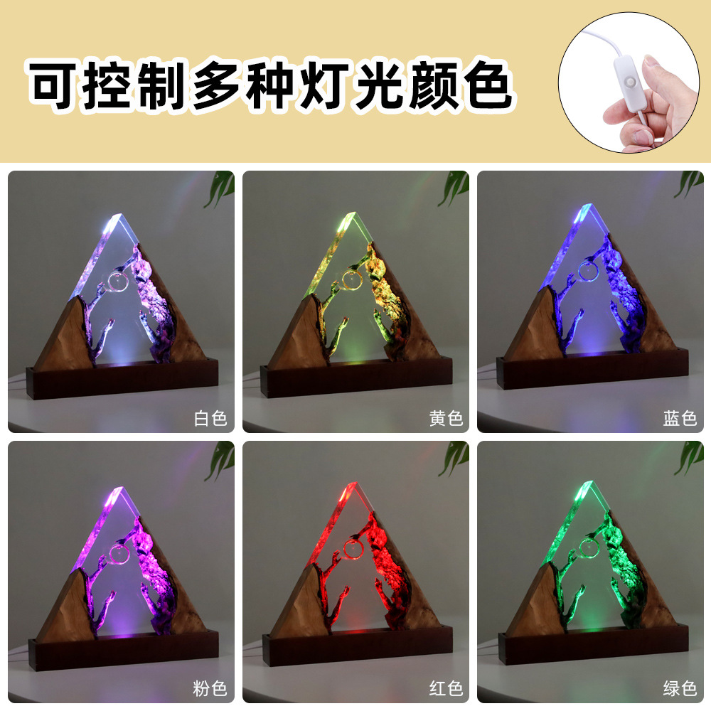 Anillo triangular de resina artesanía anillo de mano mágica decoración para el hogar adornos regalos