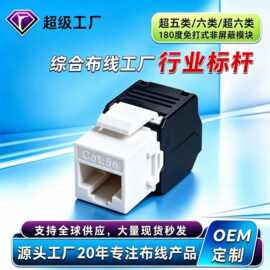 Keystone Jack Cat.5e/6/6A RJ45接口千兆网络非屏蔽免打信息模块