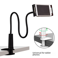 懶人手機平板支架床頭桌面螺旋底座支架拉伸夾頭360旋轉手機支架