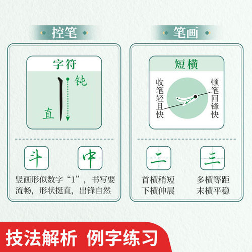 Handwritten calligraphy practice for beginners: 7000 common characters in running script, including strokes and radicals, suitable for adult students learning calligraphy