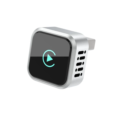 Cross-Border Wireless Carplay Box Private Model Mini Portable Apple Android Auto Smart Car Connectivity Box (Simsiz CarPlay və Android Auto) - k6-ultra1-silver
