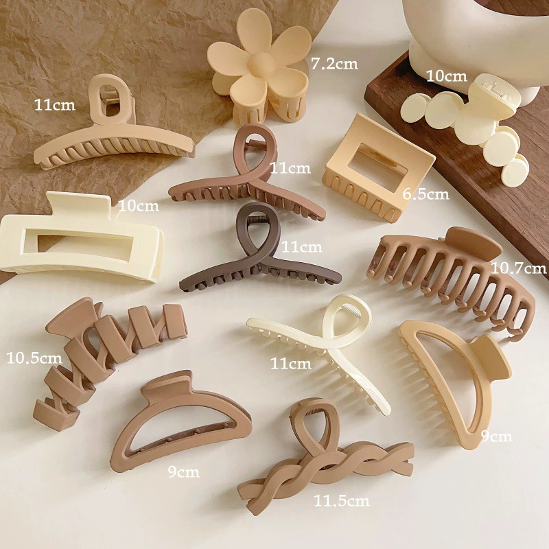 Заколки для волос, набор assorted, детские и взрослые, матовые формы 4,5–13 см
