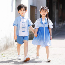 幼儿园园服夏装男女小学生校服夏季汉服国学风六一儿童毕业演出服