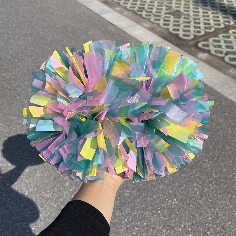 Láser brillante competencia profesional manejar porristas danza Bola de flores de mano deportes coloridos apoyos de pelota