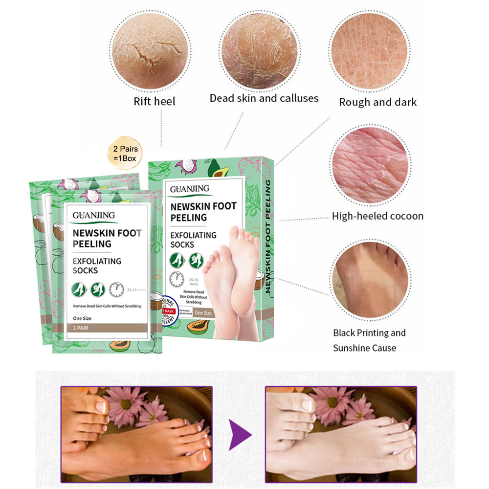 Oil GuanJing Nut Moisturizes, Brightens, Softens, and Exfoliates Dead Skin Foot Mask Footmask             mask_voghion.com