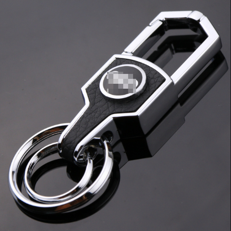 Suitable for car keychain Land Rover Jaguar Chevrolet metal leather waist top drill can be used as double-sided car logo Suitable for car keychain Land Rover Jaguar Chevrolet metal leather waist top drill can be used as double-sided car logo