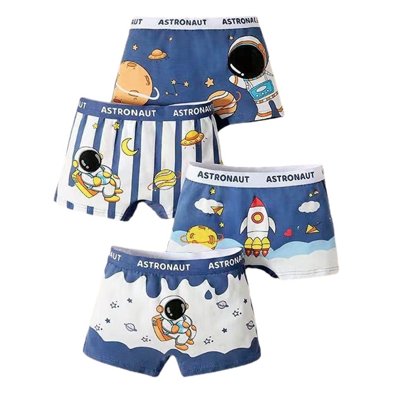 Clase A nueva ropa interior de niño de algodón peinado ropa interior de algodón para niños calzoncillos boxer para bebés pantalones cortos para niños