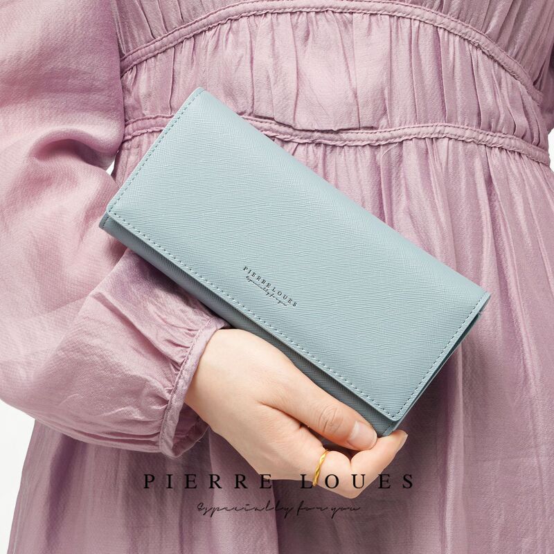 Cross-Border Best-Selling Women's High-End Long Wallet, Simple Solid Color, Large Capacity, Stylish Niche Design, Zippered Women's Wallet Cross-Border Best-Selling Women's High-End Long Wallet, Simple Solid Color, Large Capacity, Stylish Niche Design, Zippered Women's Wallet