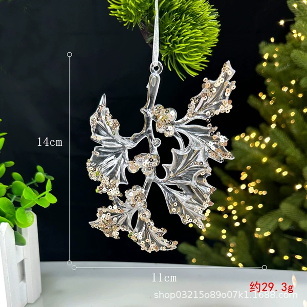 Champagne crystal leaves