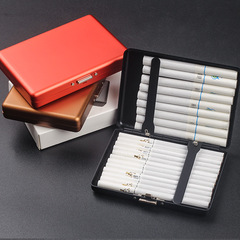 Extend 10cm thick, medium and fine cigarette box with name card holder, creative multi-functional aluminum alloy portable metal cigarette case