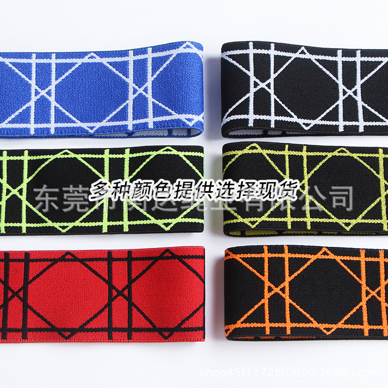 Inventario de 4cm cuadrado de color computadora jacquard elástico poliéster letras inglesas pantalones interiores cintura elástica